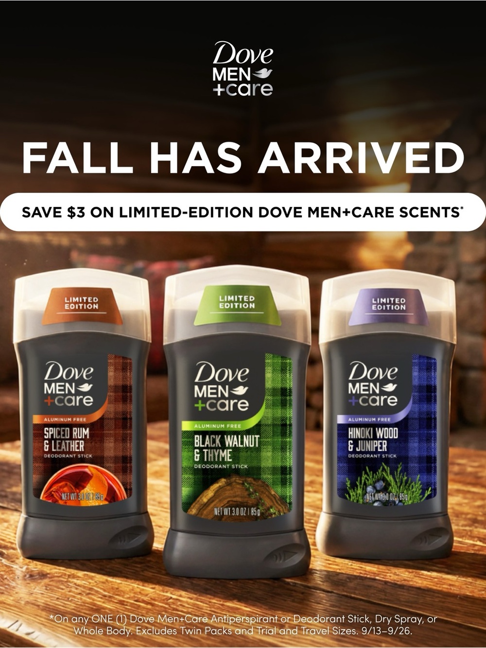 Dove Men+Care Black Walnut & Thyme Deodorant Stick – Green